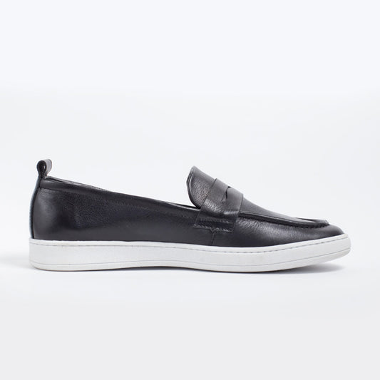 MMS047 Black - Make My Shoes Lab - Man Moccasin