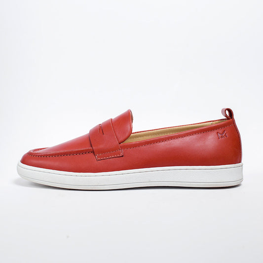 MMS047 Red - Make My Shoes Lab - Man Moccasin