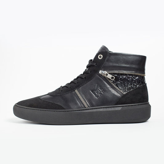MMS038 Black Croc - Make My Shoes Lab - Man Boots