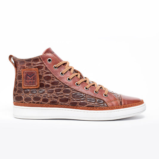 MMS036 Oil Brown Croc - Make My Shoes Lab - Man Boots