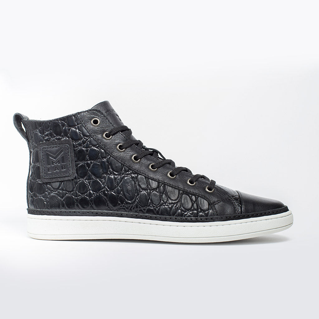 MMS036 Black Croc - Make My Shoes Lab - Man Boots
