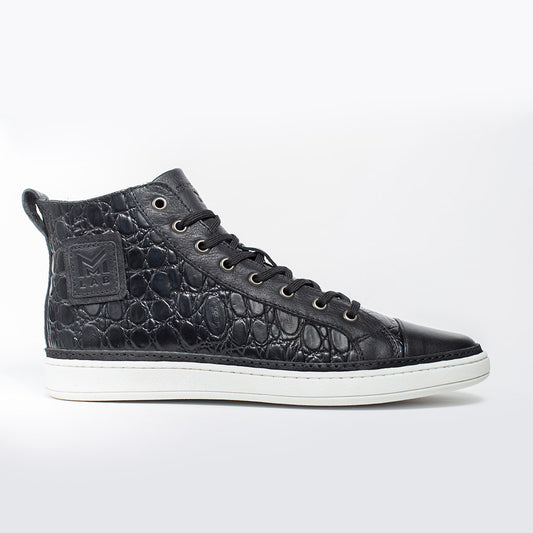 MMS036 Black Croc - Make My Shoes Lab - Man Boots