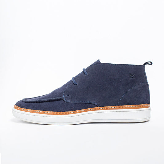 MMS033 Navy Suede - Make My Shoes Lab - Man Ankle Boot
