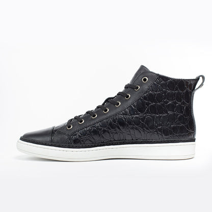 MMS036 Black Croc - Make My Shoes Lab - Man Boots