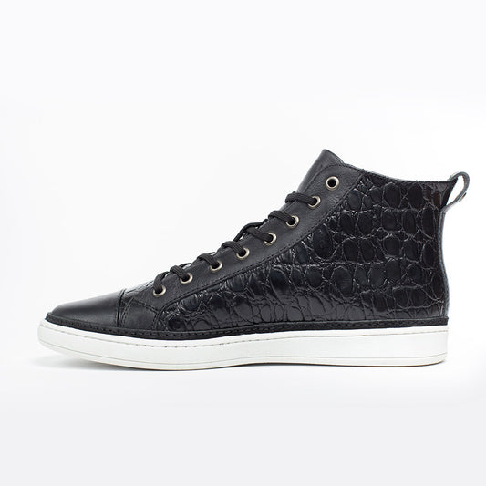 MMS036 Black Croc - Make My Shoes Lab - Man Boots