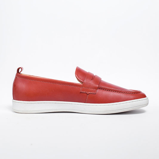 MMS047 Red - Make My Shoes Lab - Man Moccasin