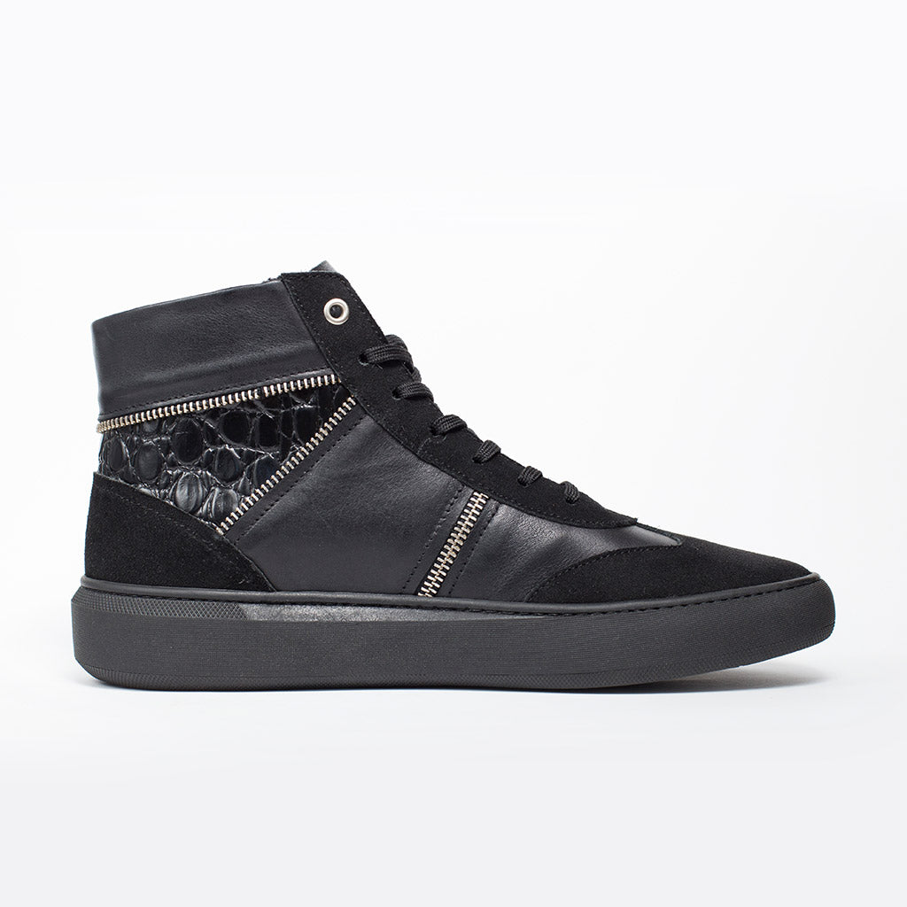 MMS038 Black Croc - Make My Shoes Lab - Man Boots