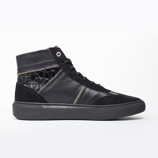 MMS038 Black Croc - Make My Shoes Lab - Man Boots
