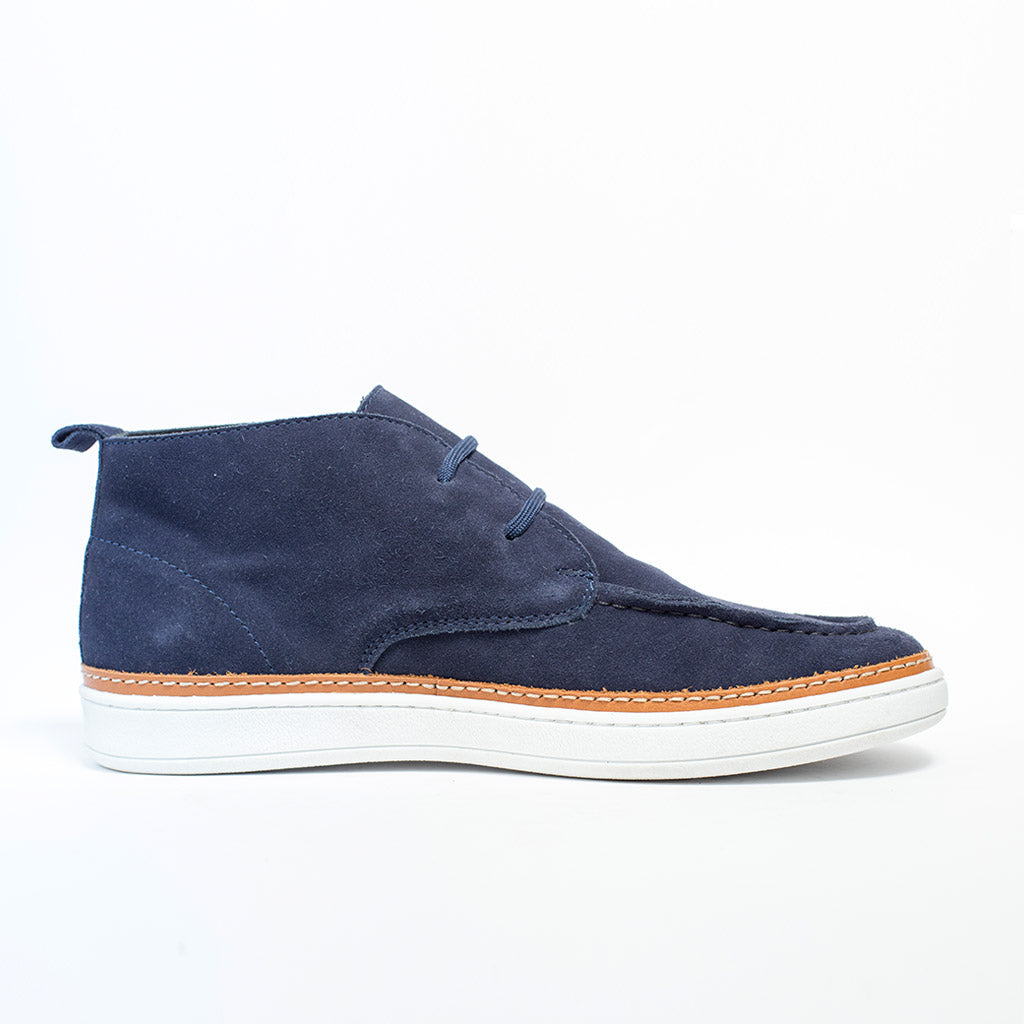 MMS033 Navy Suede - Make My Shoes Lab - Man Ankle Boot