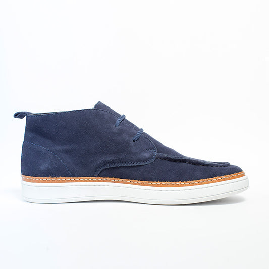 MMS033 Navy Suede - Make My Shoes Lab - Man Ankle Boot