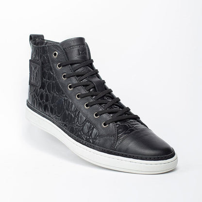 MMS036 Black Croc - Make My Shoes Lab - Man Boots