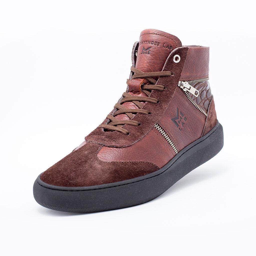 MMS038 Brown & Croc - Make My Shoes Lab - Man Boots