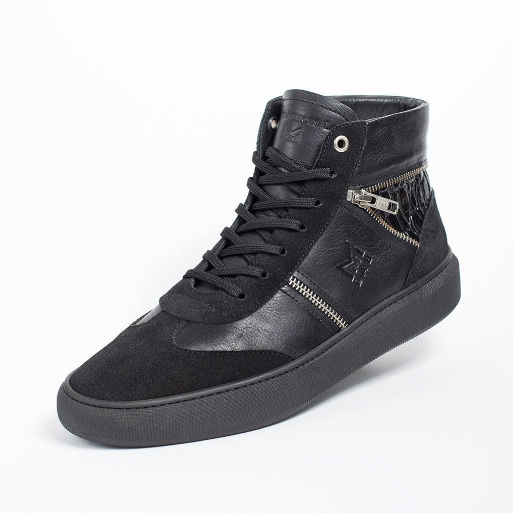 MMS038 Black Croc - Make My Shoes Lab - Man Boots