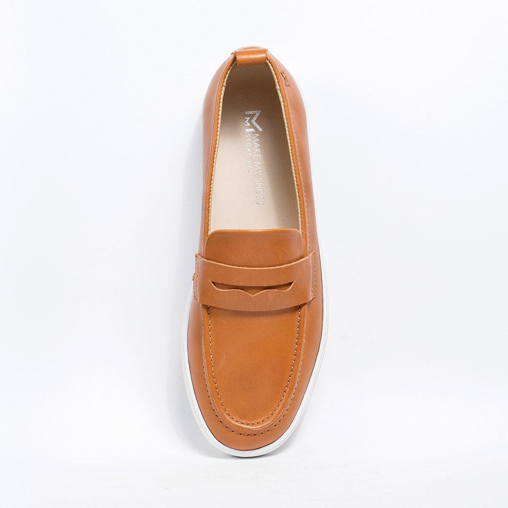 MMS047 Tan - Make My Shoes Lab - Man Moccasin