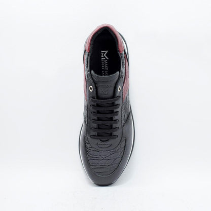 MMS034 Black Croc & Red - Make My Shoes Lab - Man Sneaker