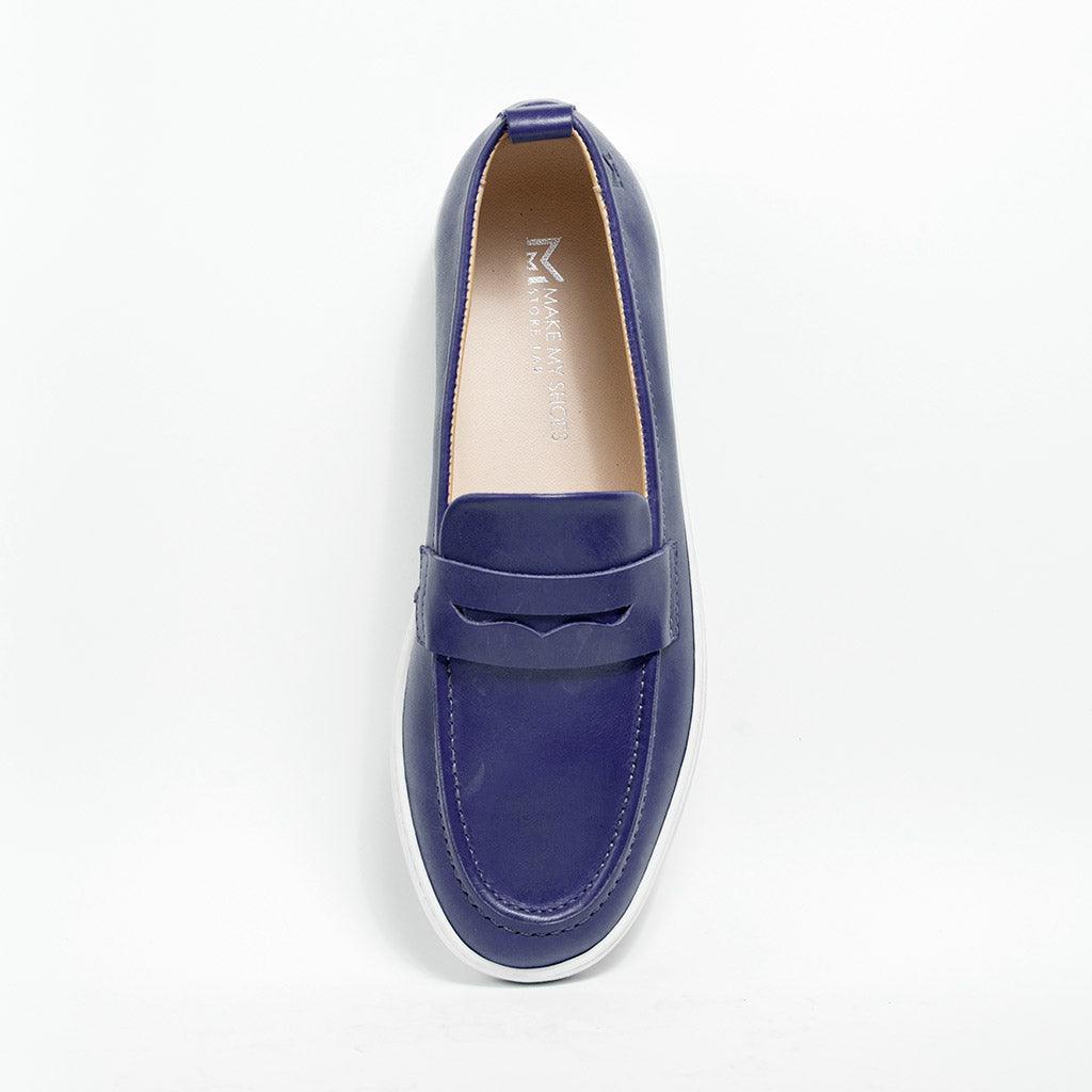 MMS047 Navy - Make My Shoes Lab - Man Moccasin