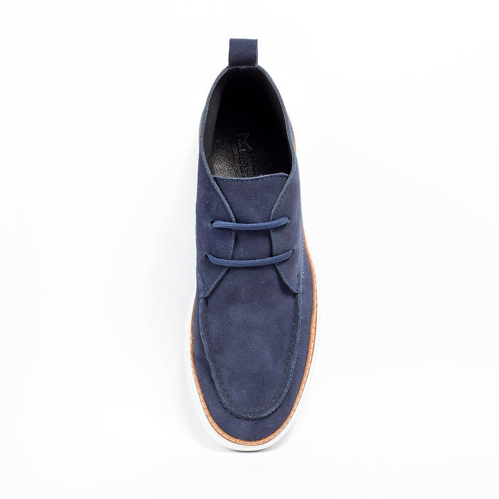 MMS033 Navy Suede - Make My Shoes Lab - Man Ankle Boot