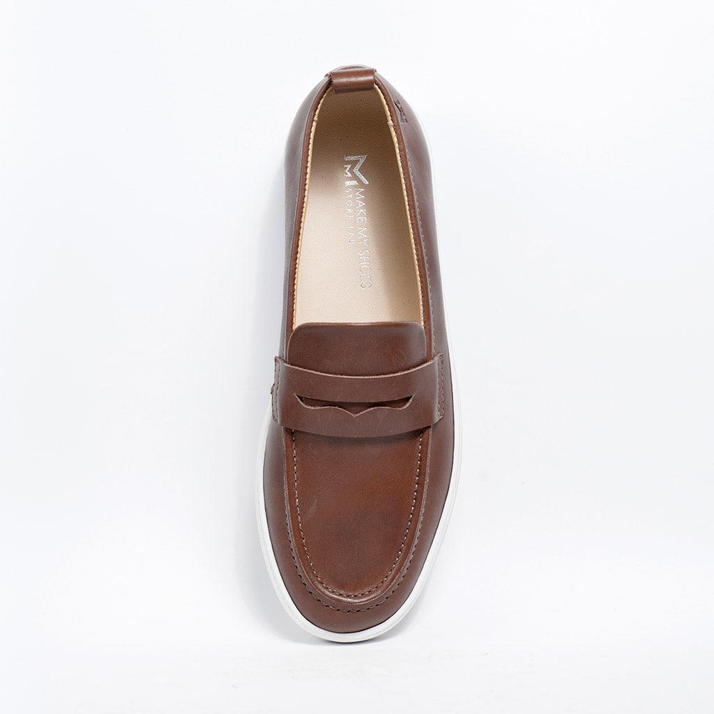 MMS047 Brown - Make My Shoes Lab - Man Moccasin