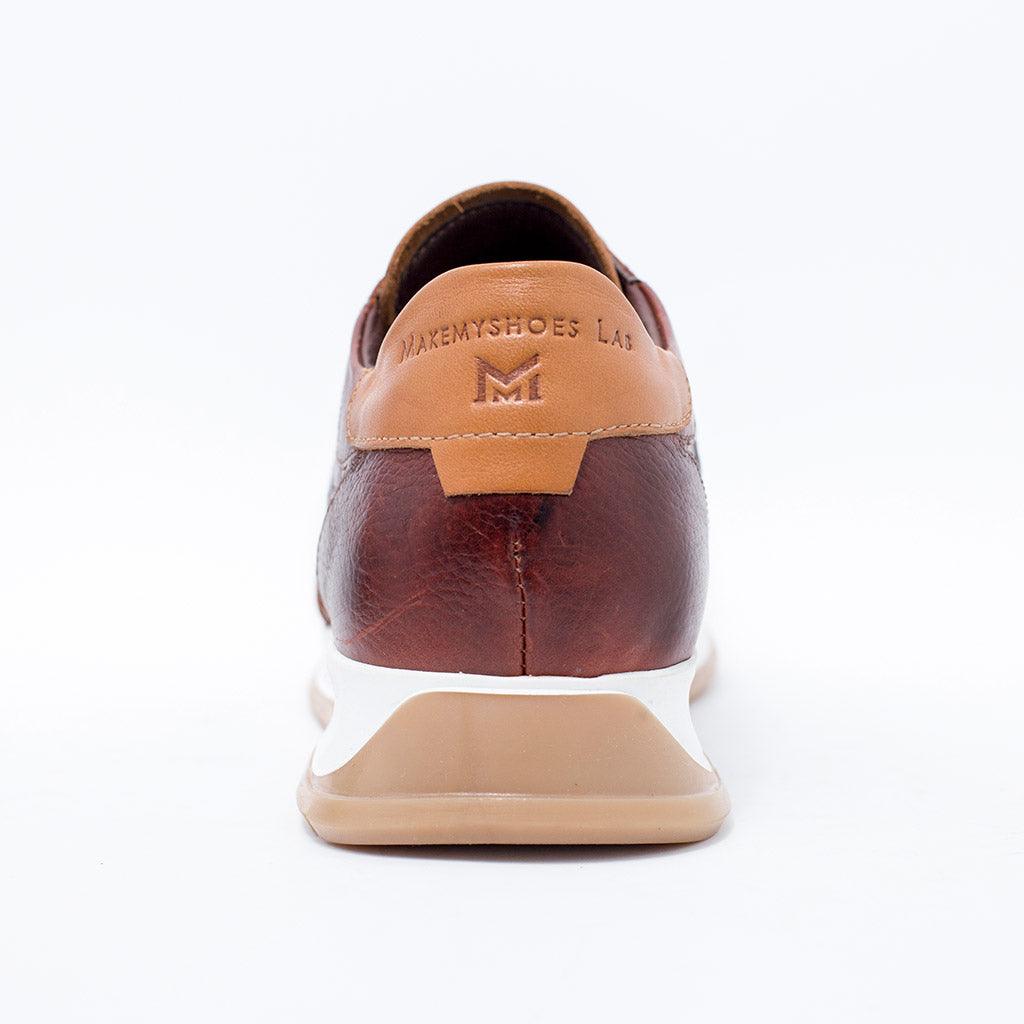MMS030 Oil Brown Croc & Tan - Make My Shoes Lab - Man Sneaker