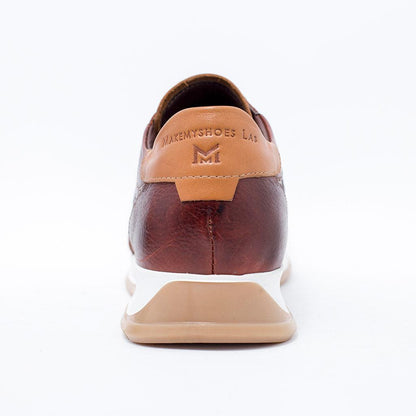 MMS030 Oil Brown Croc & Tan - Make My Shoes Lab - Man Sneaker