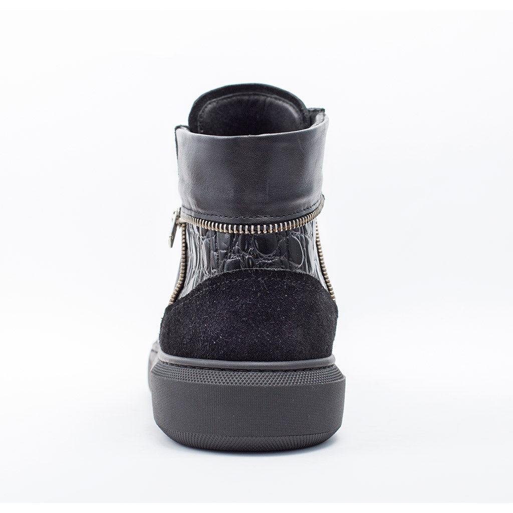 MMS038 Black Croc - Make My Shoes Lab - Man Boots