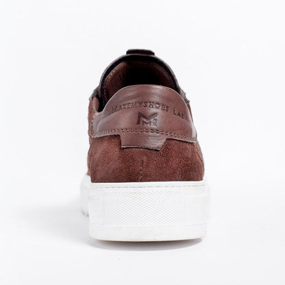 MMS032 Chocolate Brown Suede - Make My Shoes Lab - Man Sneaker