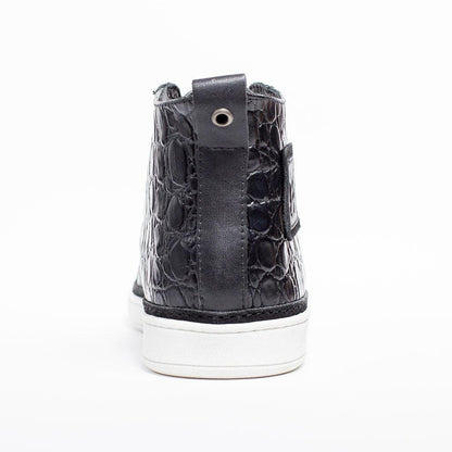 MMS036 Black Croc - Make My Shoes Lab - Man Boots
