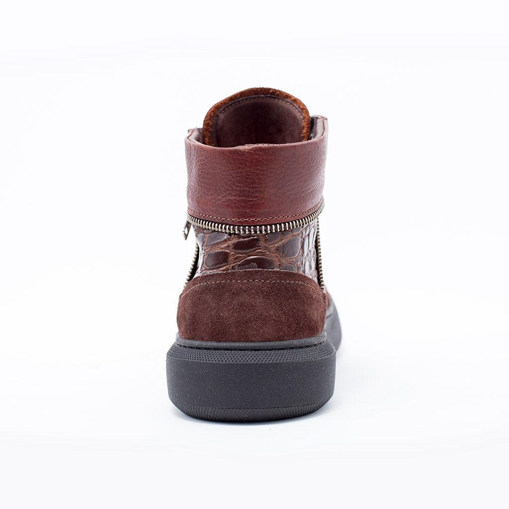 MMS038 Brown & Croc - Make My Shoes Lab - Man Boots